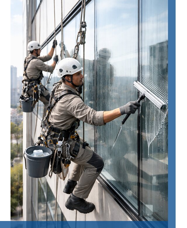 Мойка окон альпинистами в Сафонове от 4612 р. | ВЫСОТНИК-Сфн
