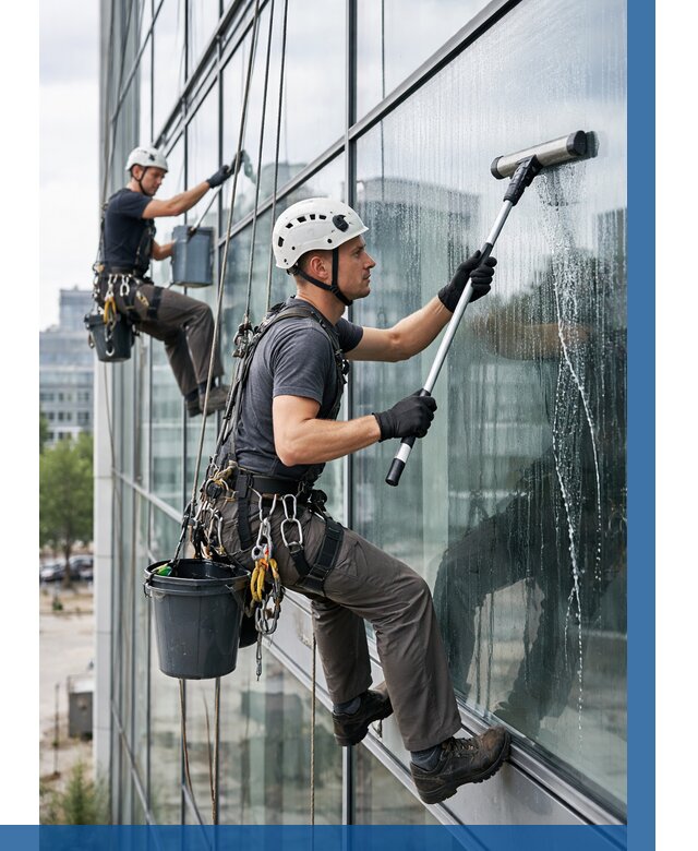 Мойка витражей альпинистами в Сафонове от 717 р. под ключ|ВЫСОТНИК-Сфн