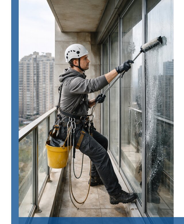 Профессиональная мойка балконного остекления в Сафонове