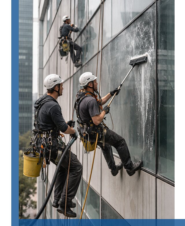 Профессиональная высотная мойка фасадов зданий в Сафонове