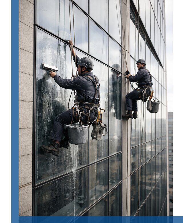 Профессиональная мойка стеклянных фасадов зданий в Сафонове