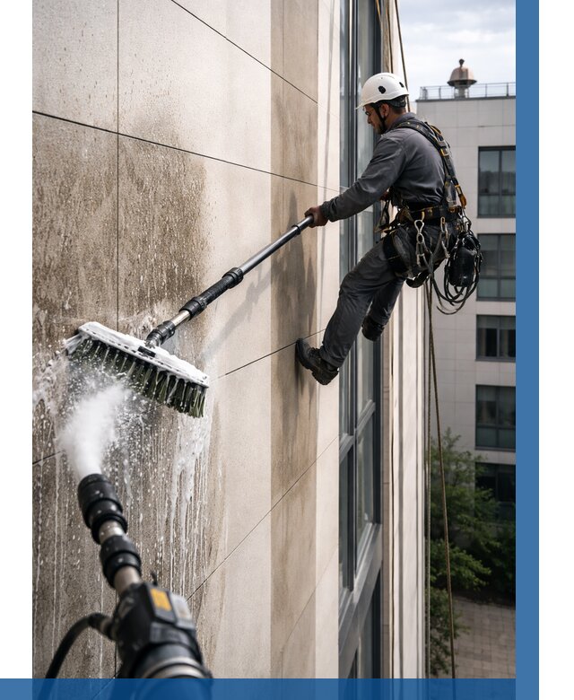 Мойка фасада из керамогранита в Сафонове от 307 р. | ВЫСОТНИК-Сфн