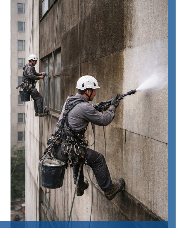 Очистка фасада от копоти в Сафонове от 256 р. | ВЫСОТНИК-Сфн