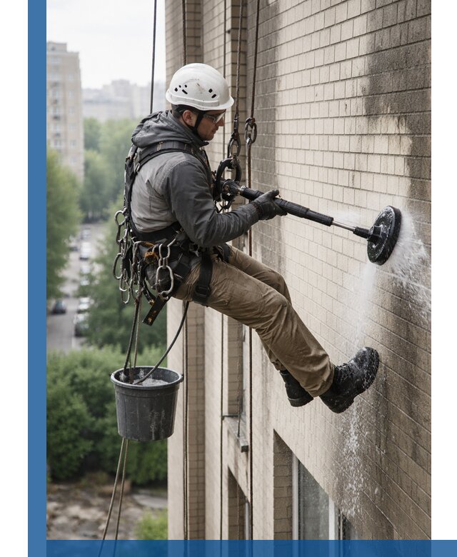 Очистка фасада от копоти в Сафонове профессионально и безопасно