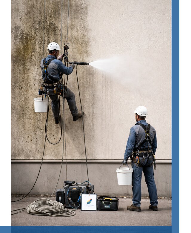 Очистка фасада от плесени в Сафонове от 307 р. | ВЫСОТНИК-Сфн