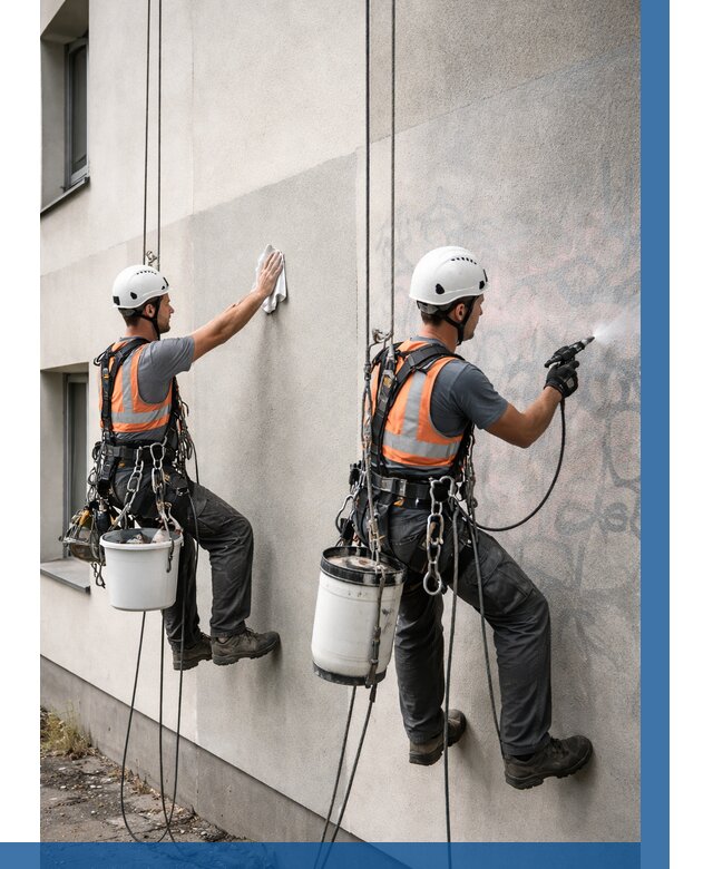 Антиграффити покрытие фасада в Сафонове от 615 р. | ВЫСОТНИК-Сфн