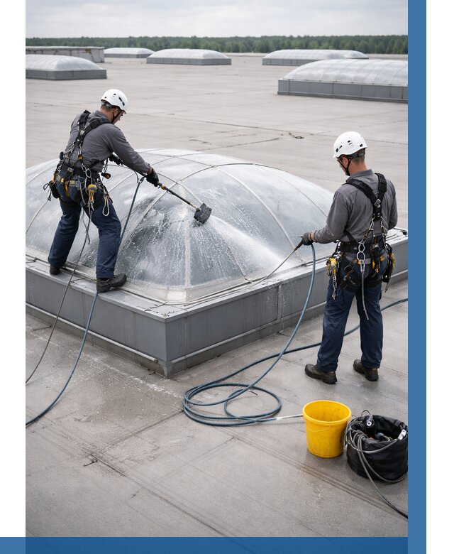 Мойка зенитных фонарей в Сафонове, заказать от 4612 р. | ВЫСОТНИК-Сфн