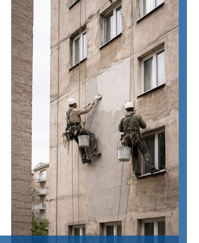 Косметический ремонт фасада в Сафонове от 1127 р. | ВЫСОТНИК-Сфн