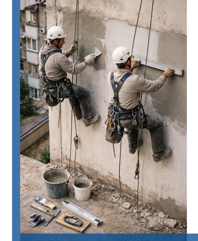 Комплексный ремонт штукатурного фасада с гарантией в Сафонове