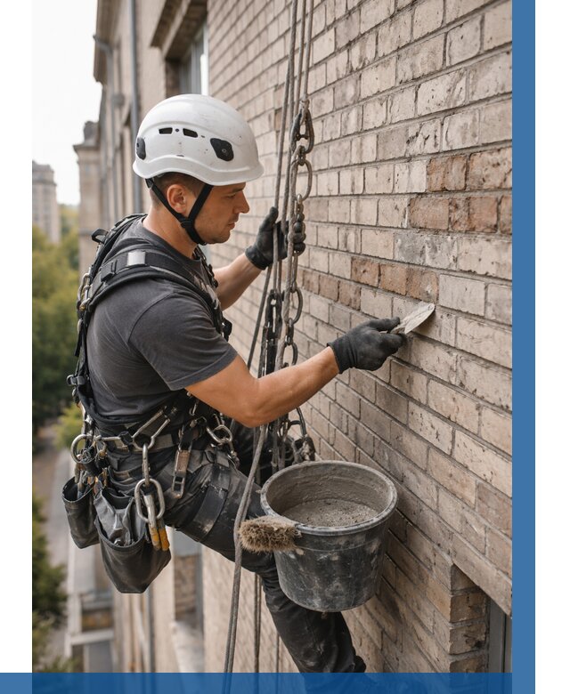 Ремонт кирпичной кладки фасада в Сафонове от 1845 р. | ВЫСОТНИК-Сфн