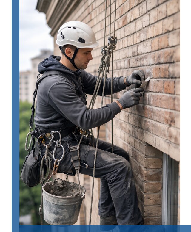 Качественный ремонт кирпичной кладки фасада в Сафонове с гарантией