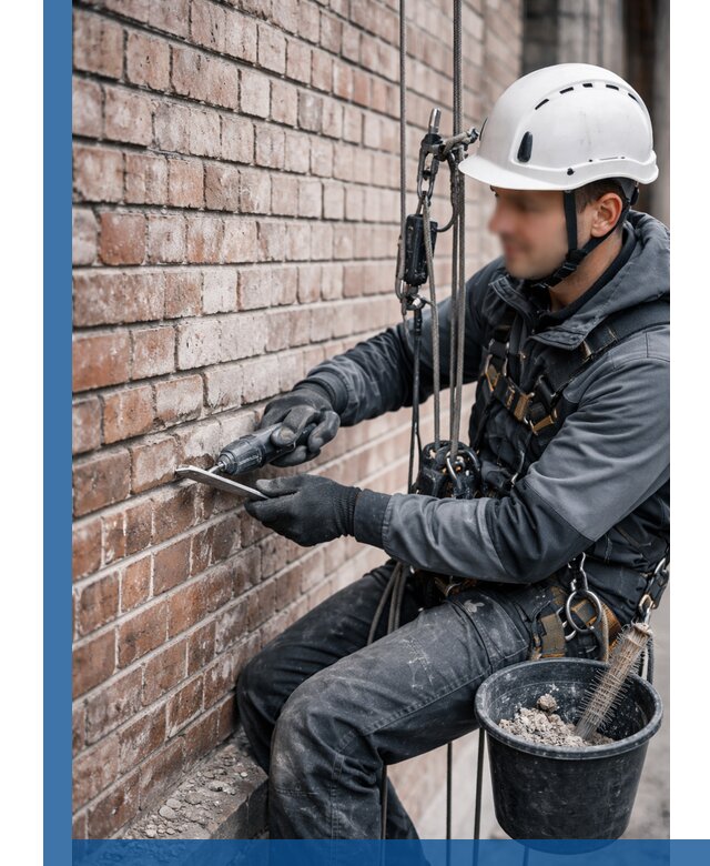 Расшивка кирпичных швов фасадов и стен, ремонт в Сафонове