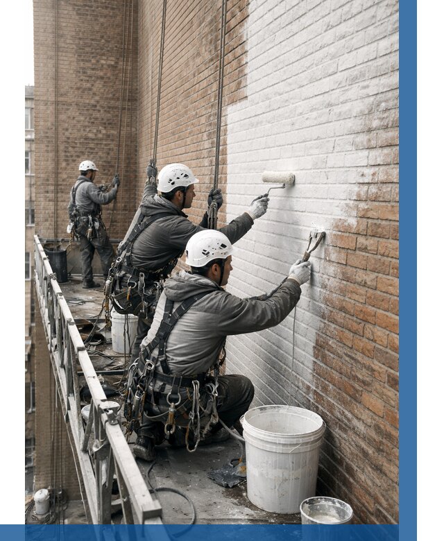 Покраска кирпичного фасада в Сафонове от 359 р. | ВЫСОТНИК-Сфн