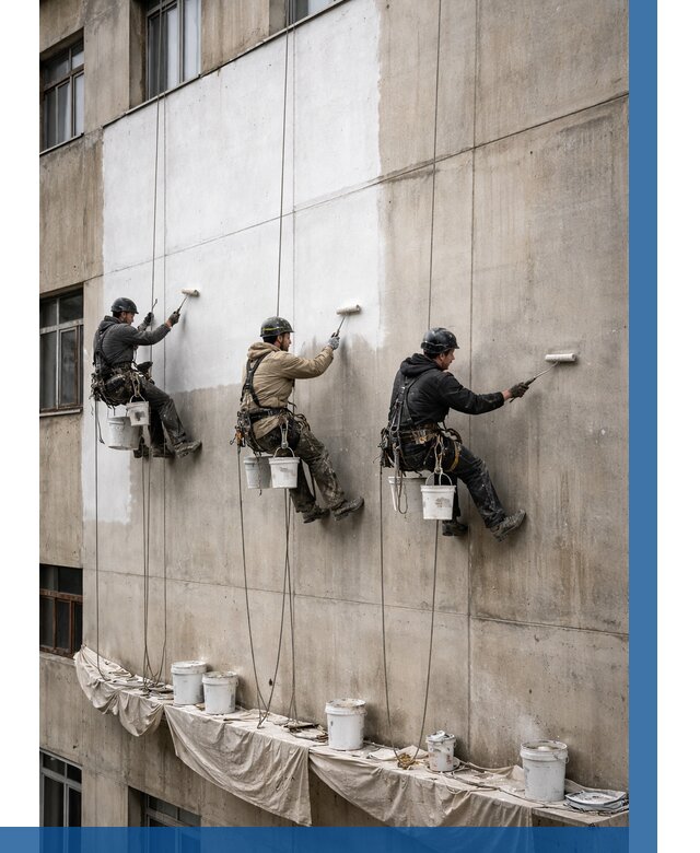 Покраска бетонного фасада в Сафонове от 359 р за м2 | ВЫСОТНИК-Сфн