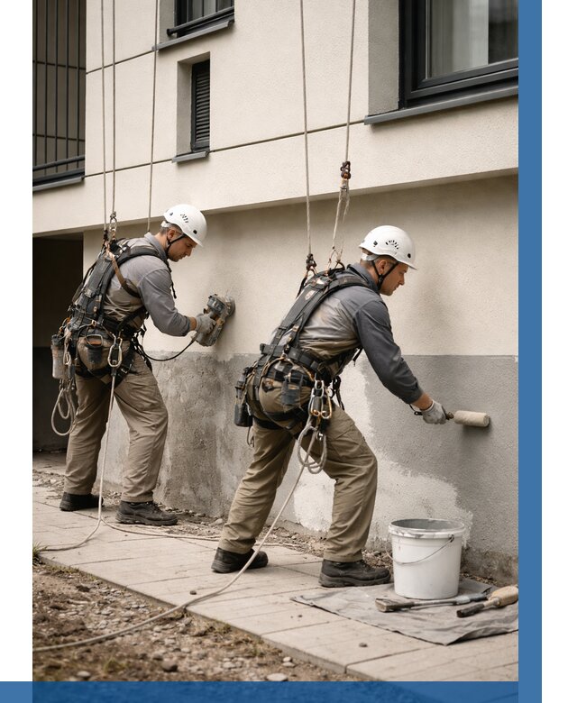 Окраска цоколя здания в Сафонове от 461 р. под ключ | ВЫСОТНИК-Сфн