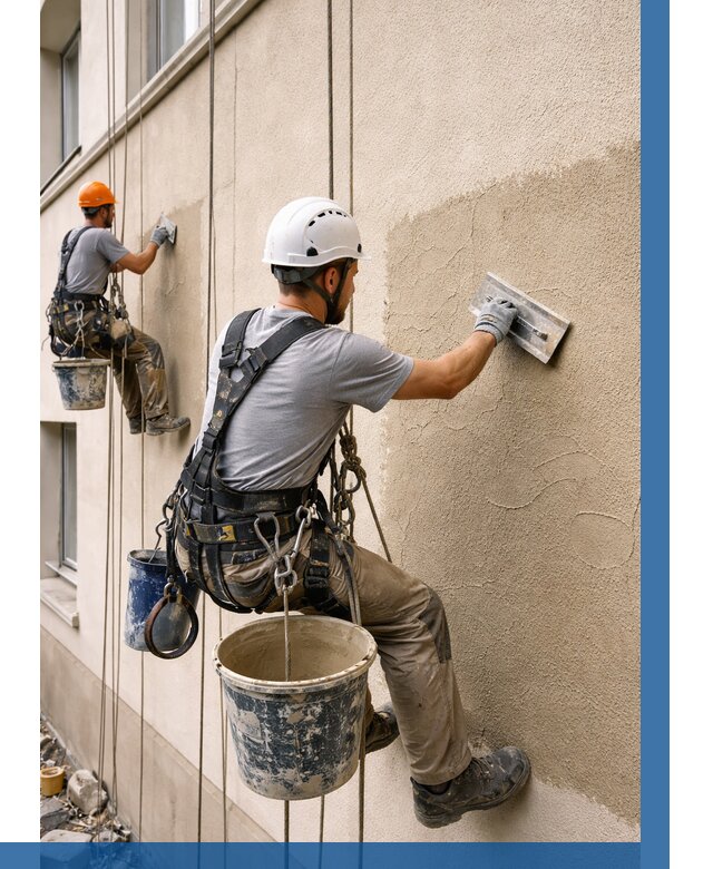 Декоративная штукатурка фасада в Сафонове от 1230 р. | ВЫСОТНИК-Сфн