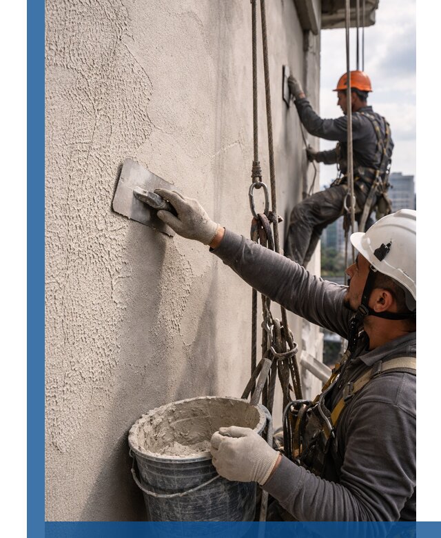 Декоративная штукатурка фасада с утеплением и защитой в Сафонове