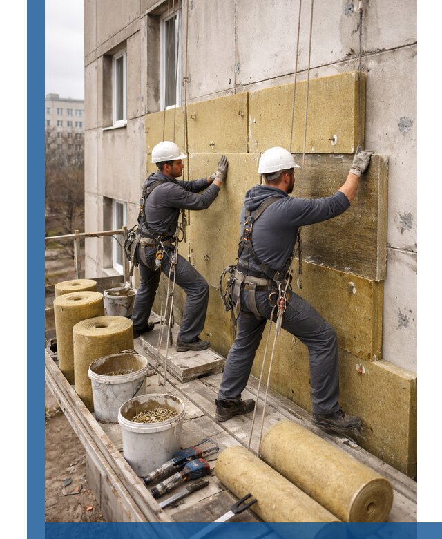 Утепление фасада минватой в Сафонове под ключ с гарантией