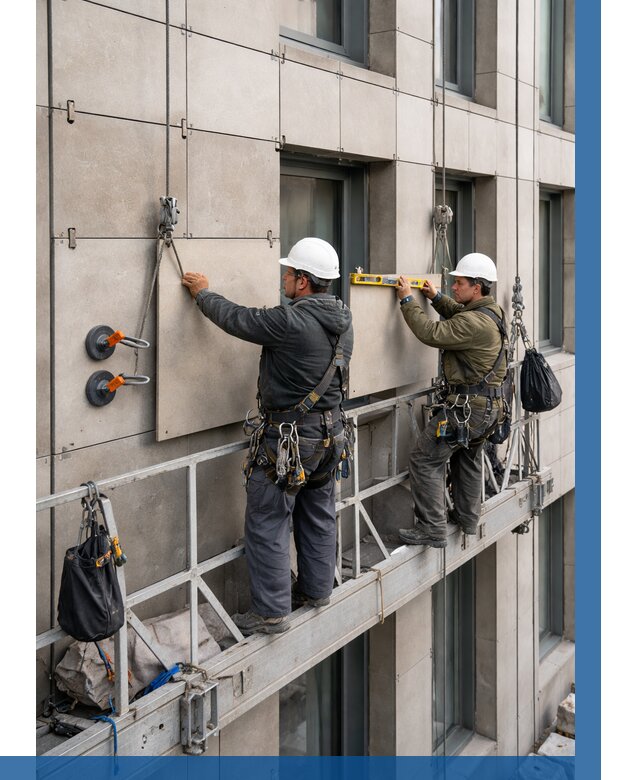 Монтаж керамогранита на фасад в Сафонове от 2562 р. | ВЫСОТНИК-Сфн