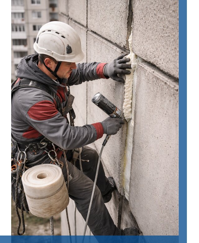 Утепление межпанельных швов в Сафонове от 717 р. | ВЫСОТНИК-Сфн