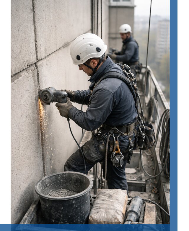 Штробление межпанельных швов в Сафонове от 1230 р. | ВЫСОТНИК-Сфн