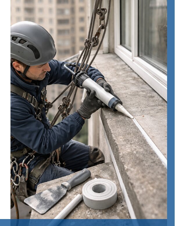 Герметизация балконного козырька в Сафонове от 4612 р. | ВЫСОТНИК-Сфн