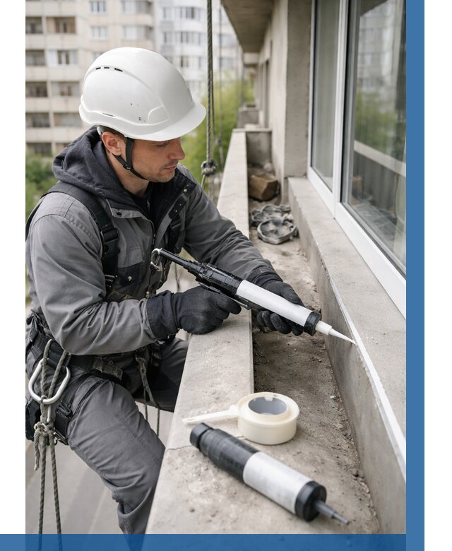 Герметизация швов лоджии в Сафонове от 4612 р. | ВЫСОТНИК-Сфн