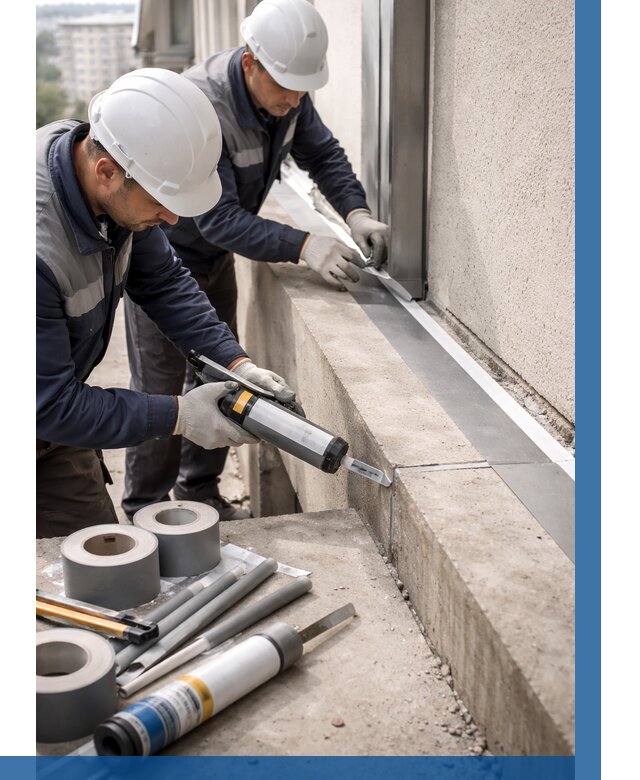 Герметизация примыкания балкона в Сафонове от 4612 р. | ВЫСОТНИК-Сфн