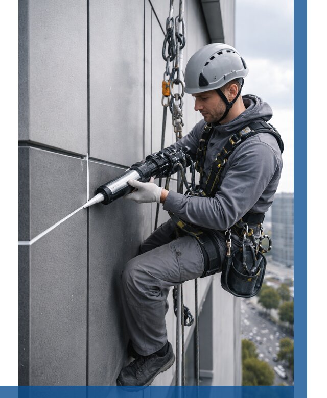 Герметизация стыков фасадных панелей в Сафонове от 6661 р.| ВЫСОТНИК-Сфн