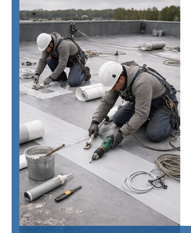 Ремонт мембранной кровли в Сафонове качественно и с гарантией