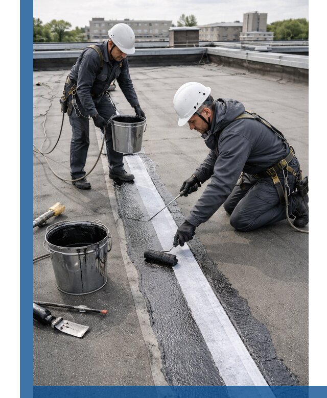 Гидроизоляция кровли мастикой в Сафонове надежная защита