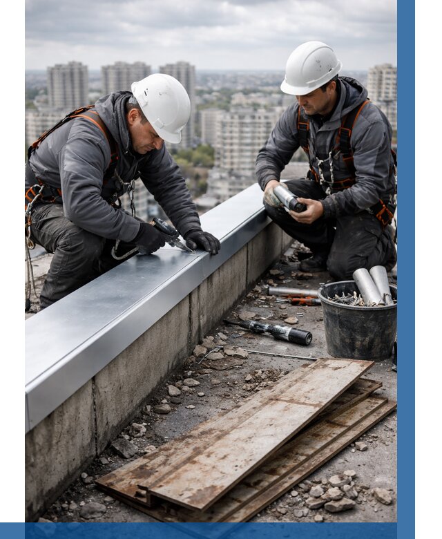 Замена парапетных крышек под ключ в Сафонове от 1230 р. | ВЫСОТНИК-Сфн