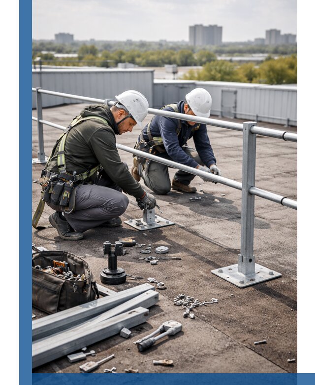 Монтаж кровельного ограждения в Сафонове под ключ с гарантией