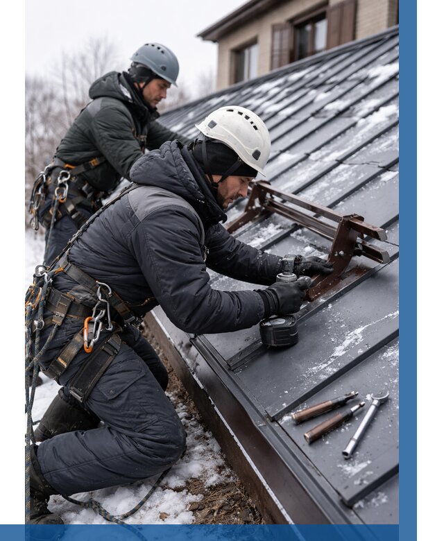 Монтаж снегозадержателей в Сафонове от 461 р. | ВЫСОТНИК-Сфн