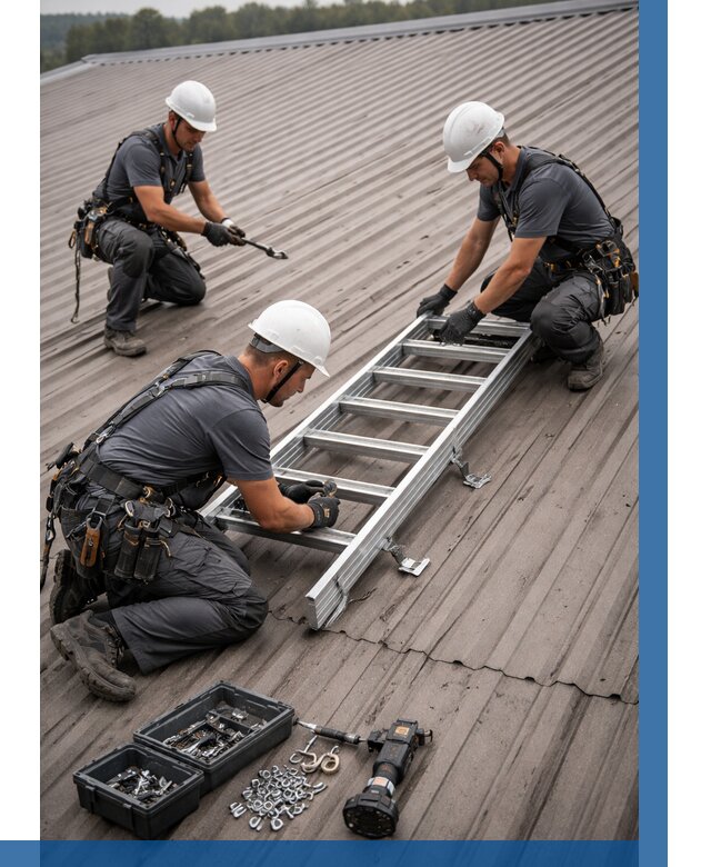 Монтаж кровельной лестницы в Сафонове от 4612 р. | ВЫСОТНИК-Сфн