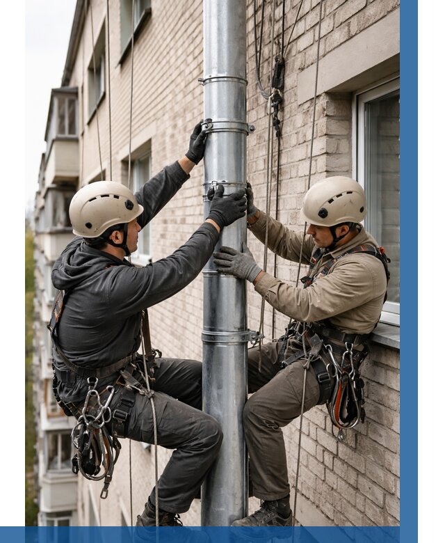 Замена водосточных труб в Сафонове от 6661 р. | ВЫСОТНИК-Сфн