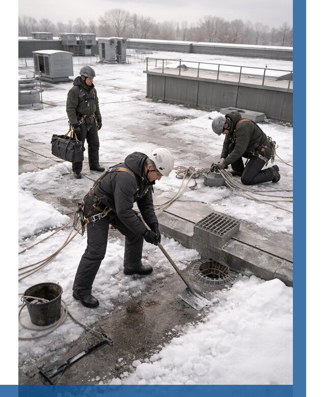 Абонентское обслуживание кровли зимой в Сафонове от 8198 р. | ВЫСОТНИК-Сфн