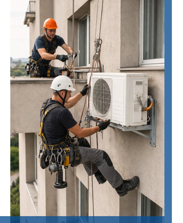 Монтаж внешнего блока кондиционера в Сафонове от 6661 р. | ВЫСОТНИК-Сфн