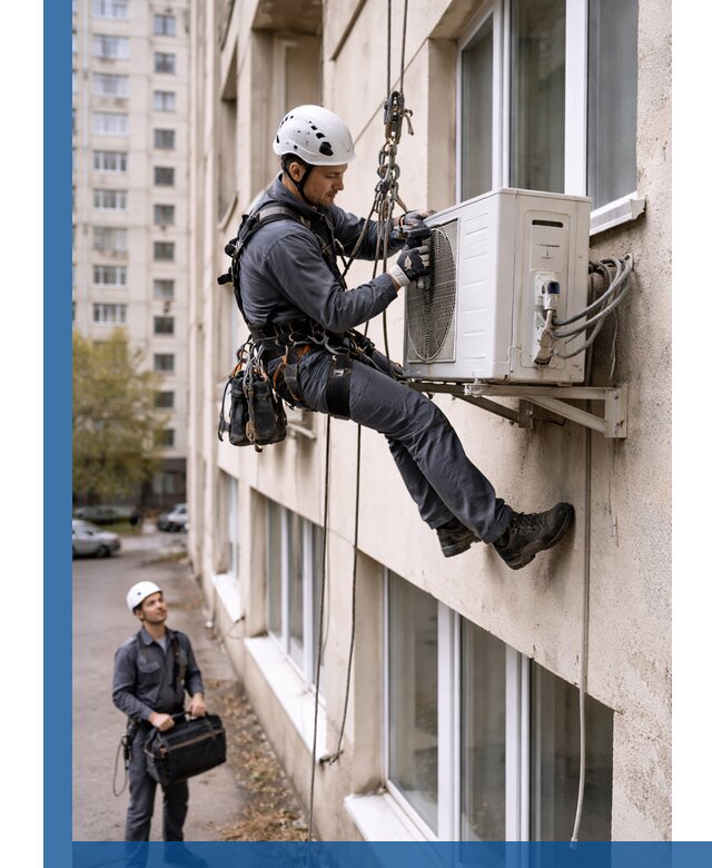 Демонтаж внешнего блока кондиционера в Сафонове профессионально