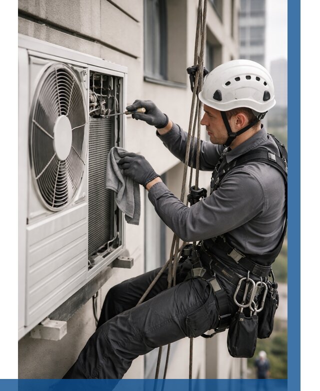 Обслуживание внешнего блока кондиционера в Сафонове от 2767 р.ВЫСОТНИК-Сфн