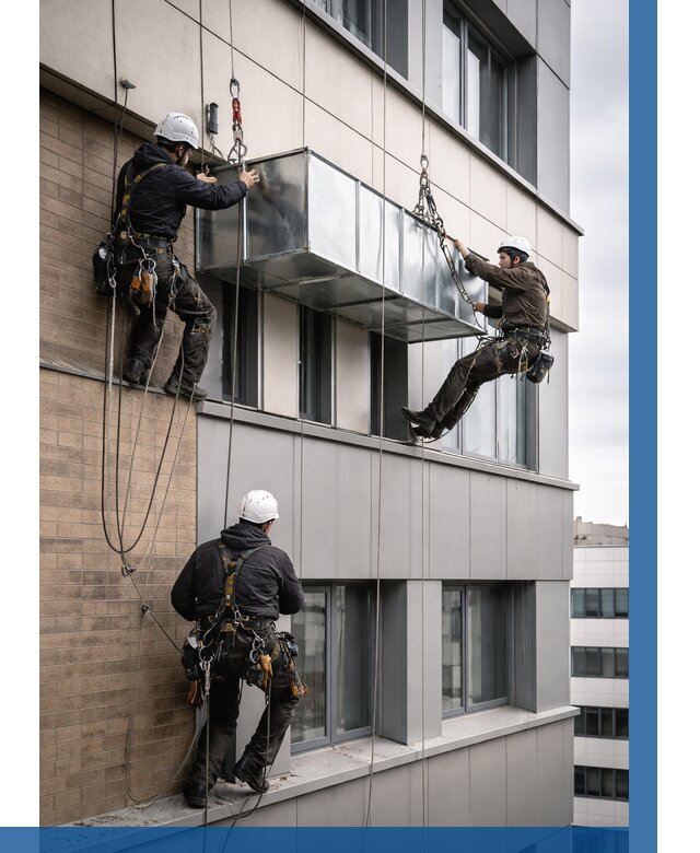 Монтаж воздуховодов на фасаде в Сафонове от 1537 р. | ВЫСОТНИК-Сфн