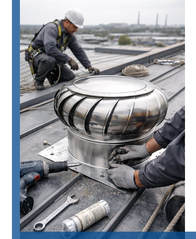 Установка дефлекторов на кровле в Сафонове профессионально