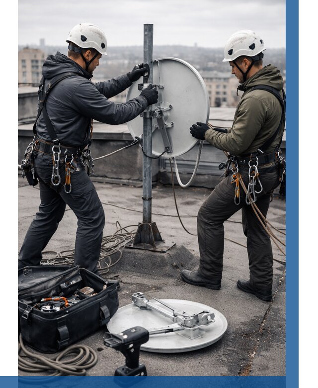 Демонтаж антенн на крыше в Сафонове от 4612 р. | ВЫСОТНИК-Сфн