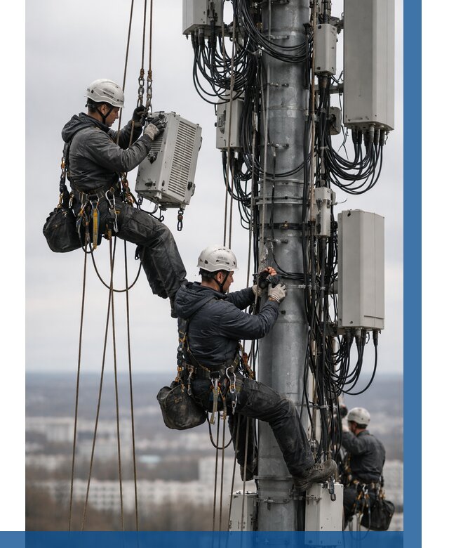 Монтаж оборудования связи на мачте в Сафонове от 7686 р. | ВЫСОТНИК-Сфн