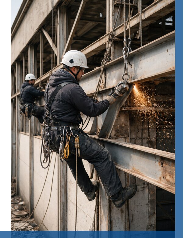 Демонтаж металлоконструкций на высоте в Сафонове от 6661р. |ВЫСОТНИК-Сфн