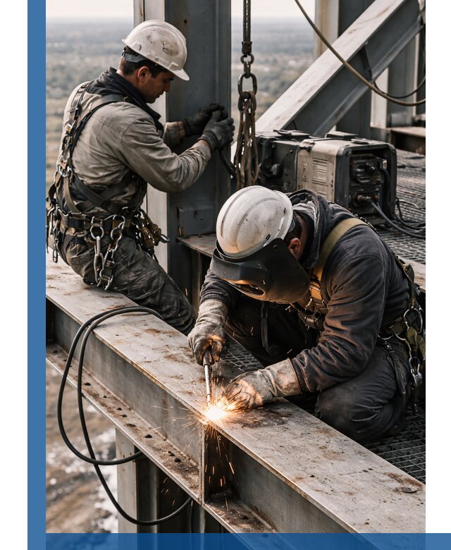 Высотные сварочные работы в Сафонове для промышленных объектов