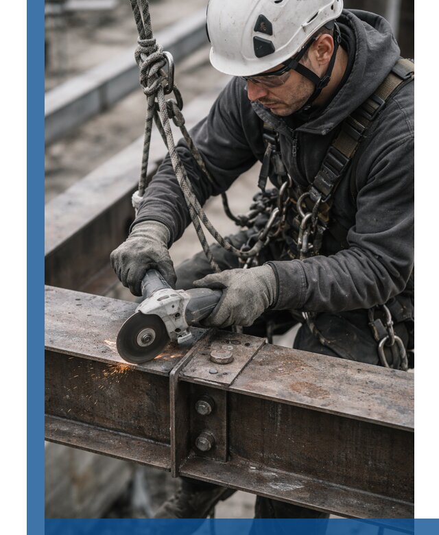 Резка металла на высоте в Сафонове для зданий и конструкций