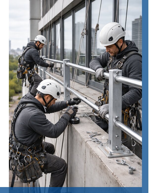Монтаж ограждений на высоте в Сафонове, от 1230 р. | ВЫСОТНИК-Сфн