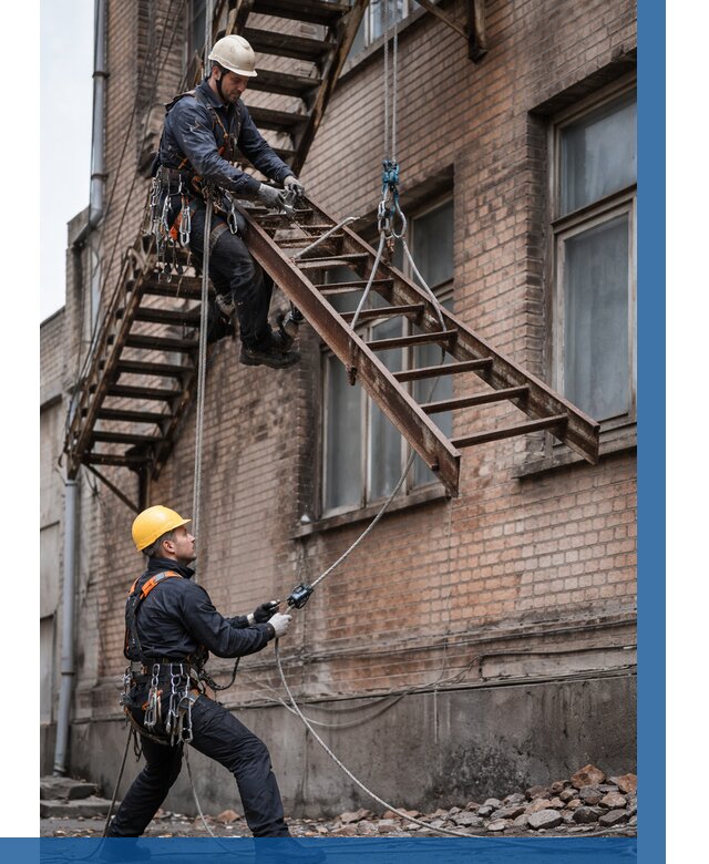Демонтаж пожарной лестницы в Сафонове от 12298 р. | ВЫСОТНИК-Сфн