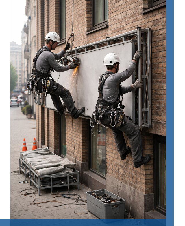 Демонтаж рекламной вывески в Сафонове от 6661 р. | ВЫСОТНИК-Сфн